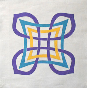 Aine Celtic knot in the colors of Life's Promise.