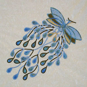 Picture of the Exotic Peacock applique design.