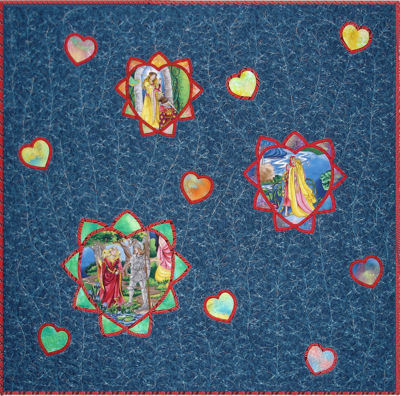 Scarlett's quilt Fairy Tale Knights.