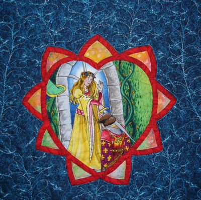 Closeup of the I Dub Thee block from Fairy Tale Kniights.