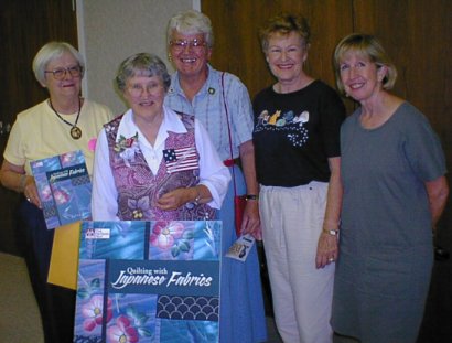 [All of us with Kitty at the Annie Star Quilt Guild meeting]