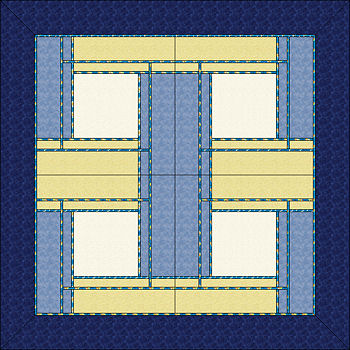 Two color 4 block layout.