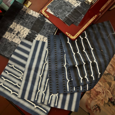 Classic Blue Ticking Stripes for Komebukuro