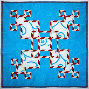 Machine applique sample block.