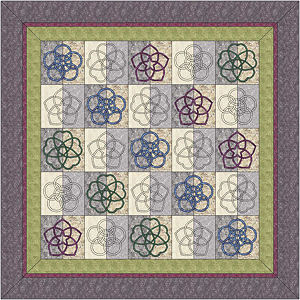 Pieced half block version of San Kamon quilt.