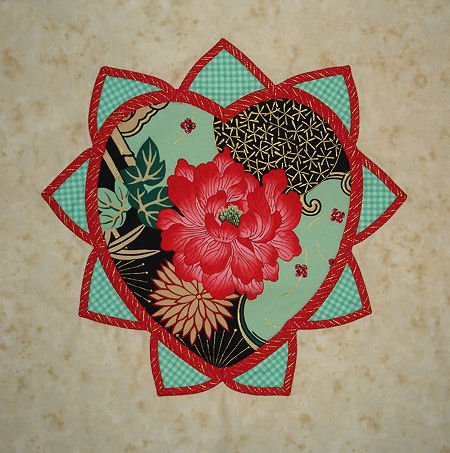 Large heart with peony