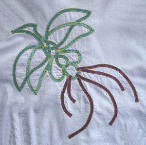 Multicolor phoenix applique design