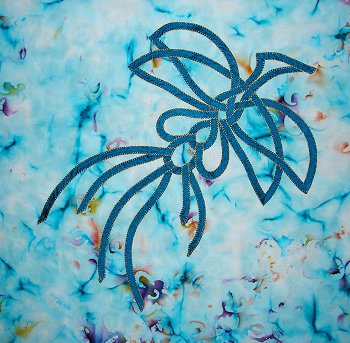 Machine appliqued phoenix