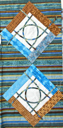 Blue stripe tablerunner