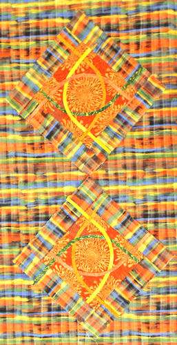 Orange stripe tablerunner