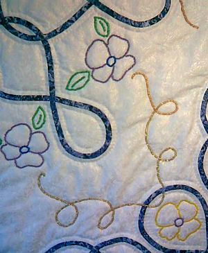 closeup of Deann's quilt