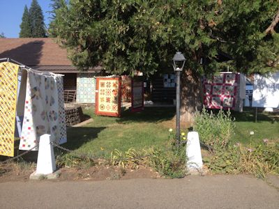 Quilts on clothes hangers