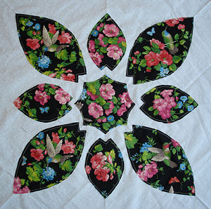 Pink flowers block