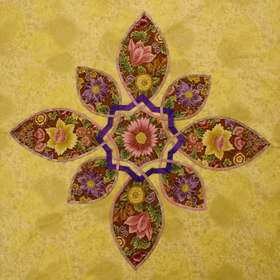 Barabara's floral theme Crystal block.