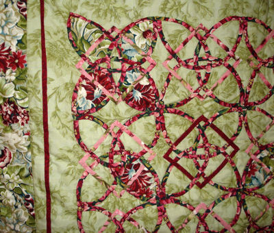 Close up of Joan's quilt