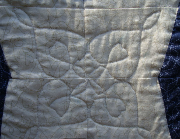 quilting design on Jaime's quilt.