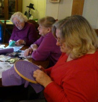 Twilling stitch class at Coram Ranch.