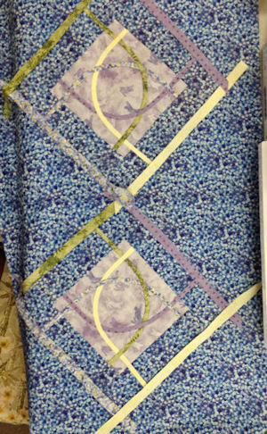 Karen's blocks with background fabric.