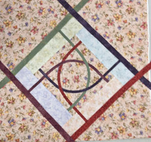 Laurie's block with background fabric