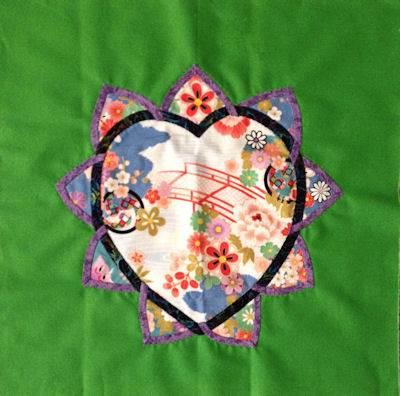 My Heart's Desire machine applique sample block