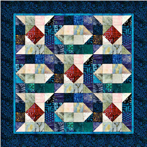 Batik version baby quilt