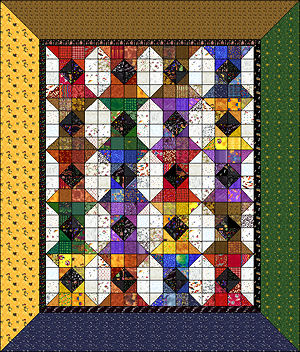 Spools only twin quilt